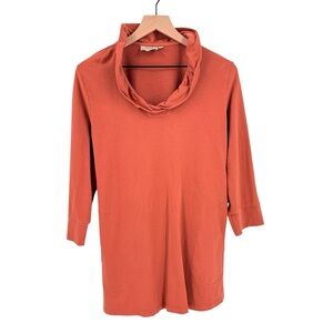 Inae‎ Collection Ruffle Collar Tunic Pockets Made in USA Medium
